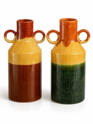 Vase jarre multicolore