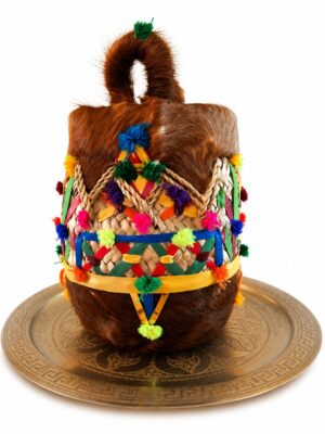 Plateau en cuivre + Panier berbère