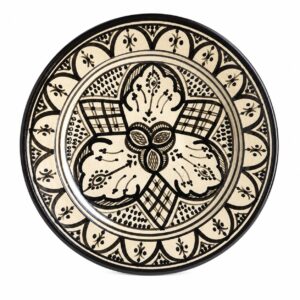 Assiette moyenne (motif noir)
