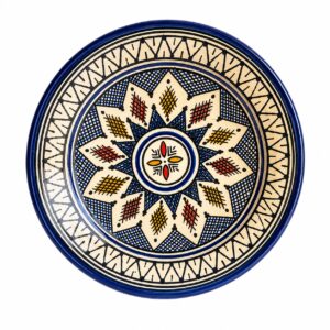 Assiette moyenne (motif bleu)